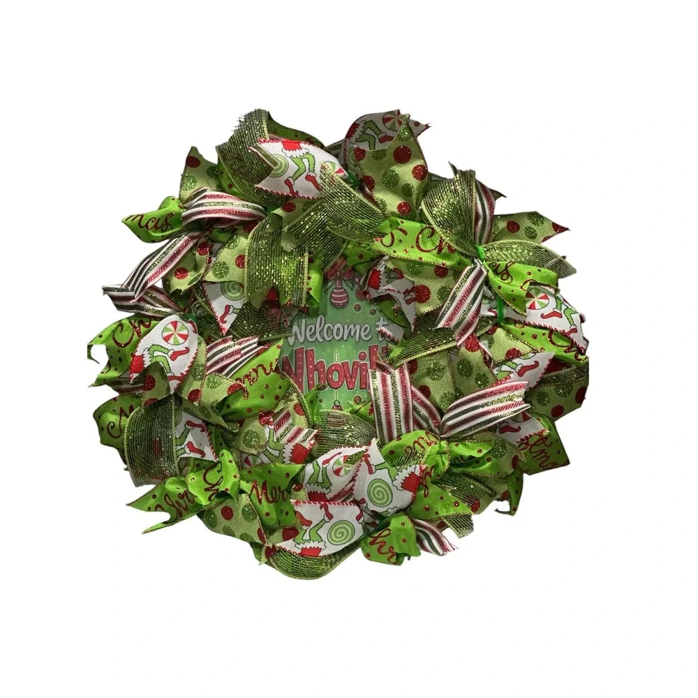Welcome to Whoville Ribbon Wreath